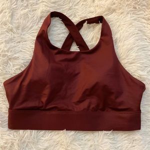 Fabletics Women’s Black Racer Back Padded Sport Bra M Crossback